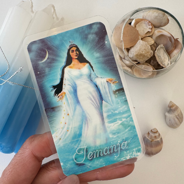 Producto - ESTAMPA PLASTIFICADA IEMANJÁ + ORACIÓN