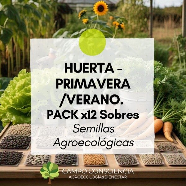 Producto - HUERTA - PRI-VER. Pack x12 Sobres de Semillas Agroecológicas