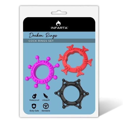 Producto - Set x3 anillos peneanos DRAKON RINGS