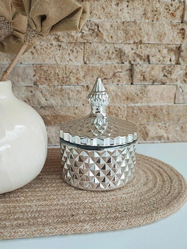 Producto - Vela de Soja en Caramelera Grande Plateada