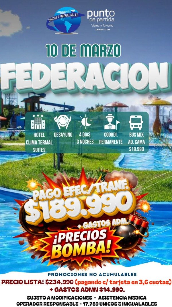 Producto - Termas de Federacion