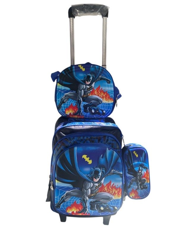 Producto - Batman Combo Mochila + Cartuchera + Lonchera + Carrito