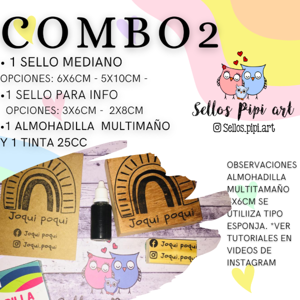 Producto - Combo 2 sellos personalizados