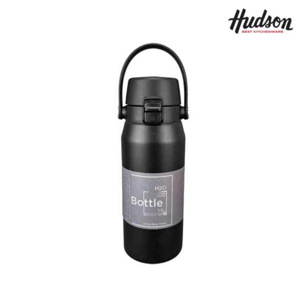 Producto - BOTELLA DEPORTIVA 500ML TAPA FLIP NEGRO HUDSON (cod. 3035)