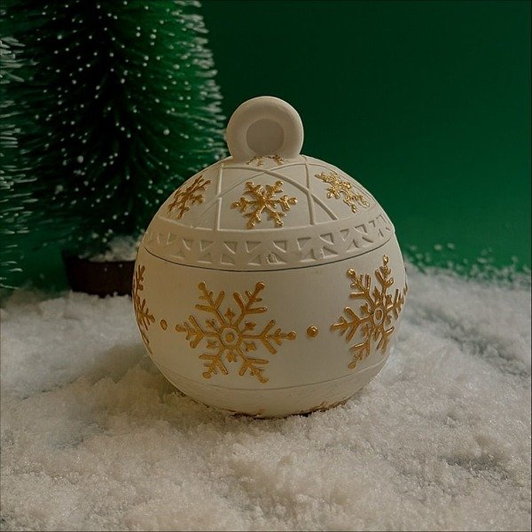 Producto - Molde de Silicona Esfera Navideña Porta Vela (con Tapa) - 3