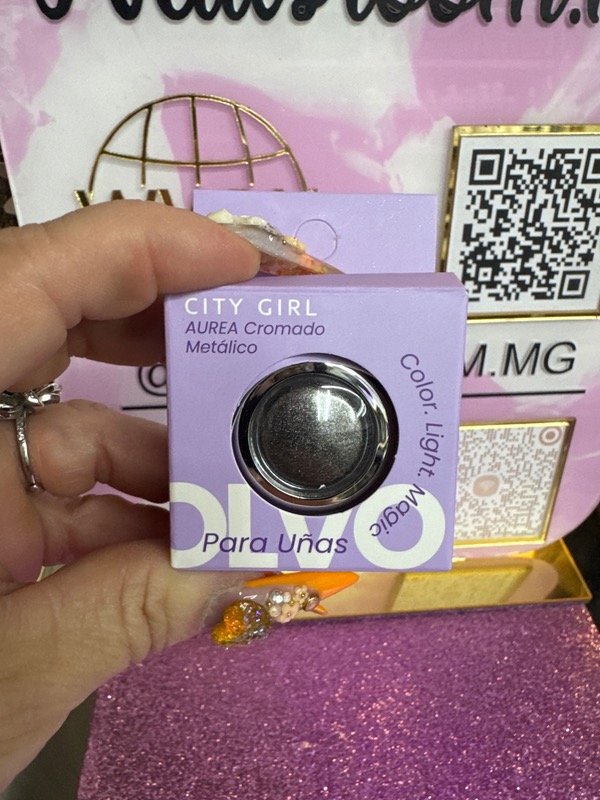 Producto - Polvo cromado metalico aurora