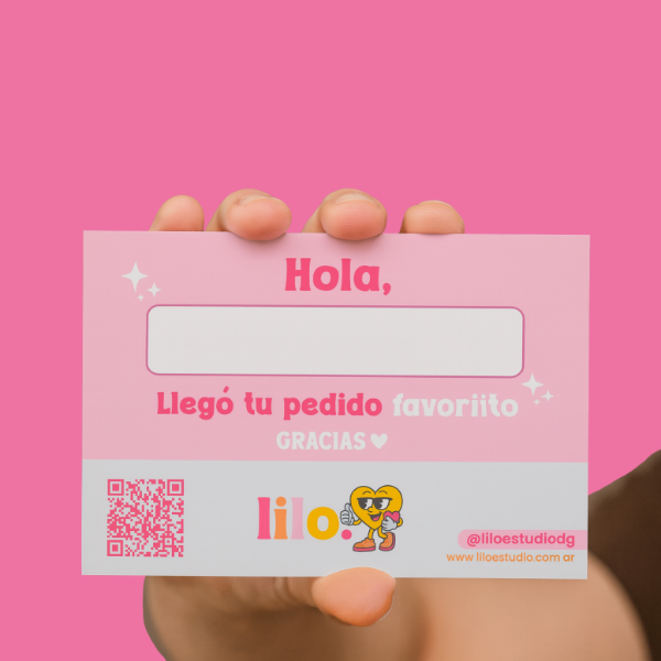 Producto - Tarjeton con dedicatoria