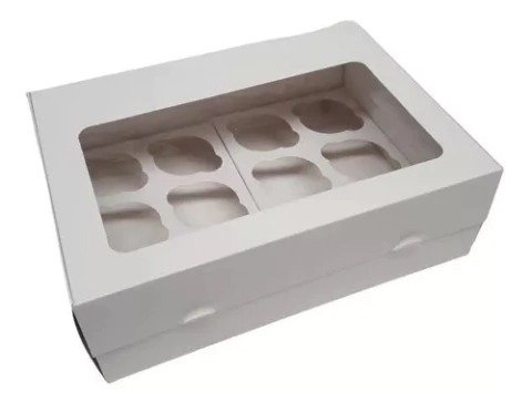 Producto - CAJA MULTIUSO CON VISOR 12 CUPCAKES ART.1375 X1