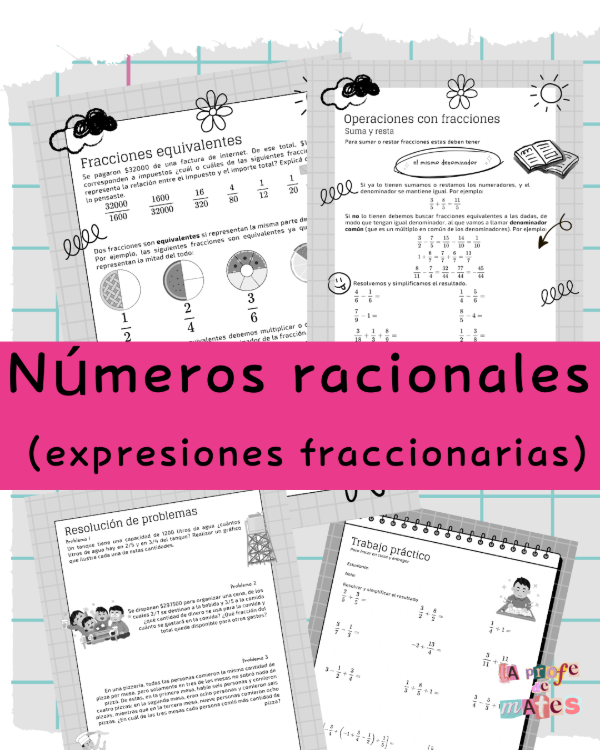 Producto - Números racionales - Expresiones fraccionarias.