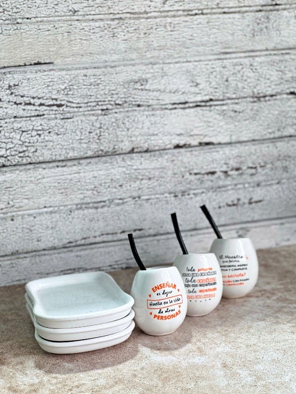 Producto - Kit N13 "Especial Maestro" 3 - 3 Mate Ovo + 3 Band. Tostada + 3 Bombilla