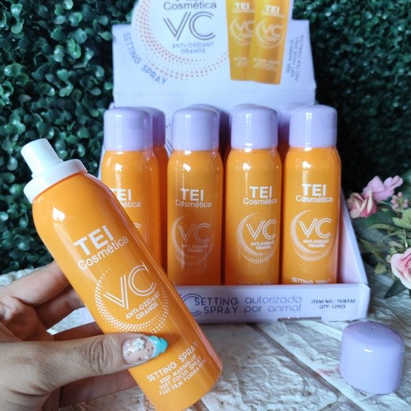 Producto - Fijador de maquillaje spray con vitamina C  Tamaño: 180 ML
