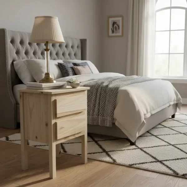 Producto - Mesa de Luz 2 cajones Moderna