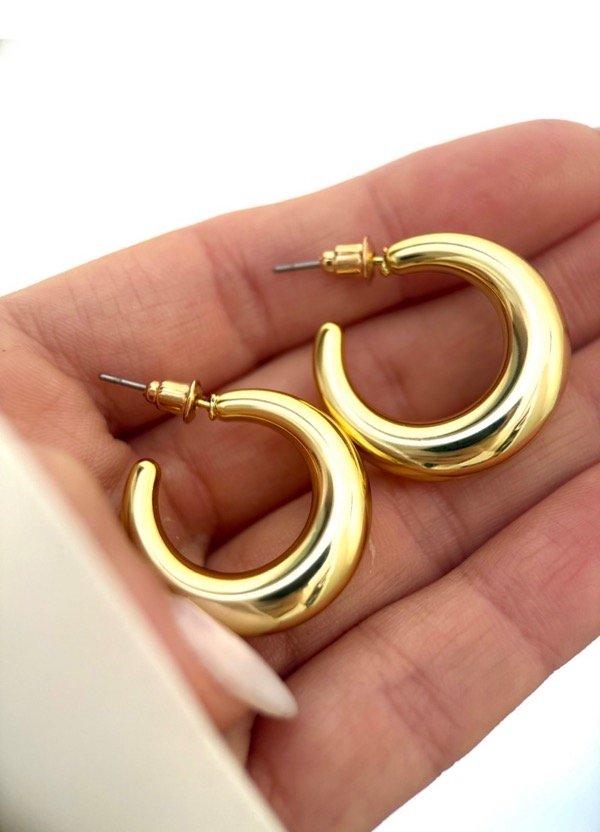 Producto - Argollas infladas ac dorado