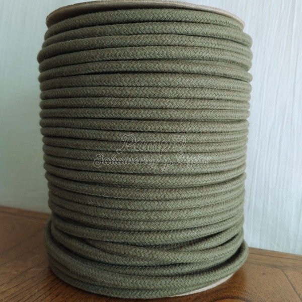 Producto - Cordón de Algodón TRENZADO 6/7mm  VERDE MILITAR