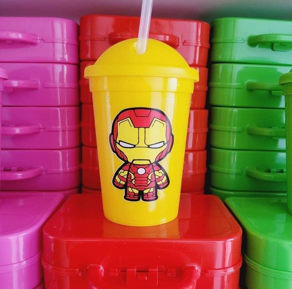 Producto - COMBO VALIJA (OVALADA) + VASO MILKSHAKE (TAPA Y SORBETE)