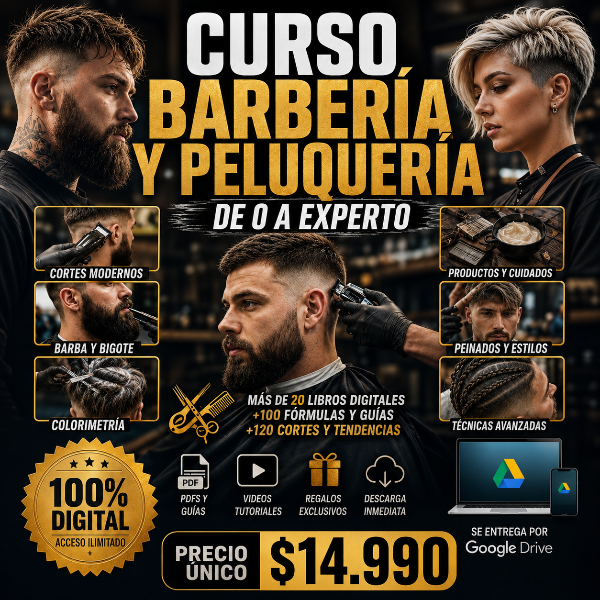 Producto - CURSO DIGITAL - BARBERÍA Y PELUQUERÍA PRO