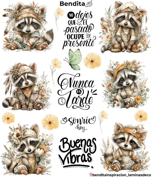 Producto - Bendita Plancha Mapache boho