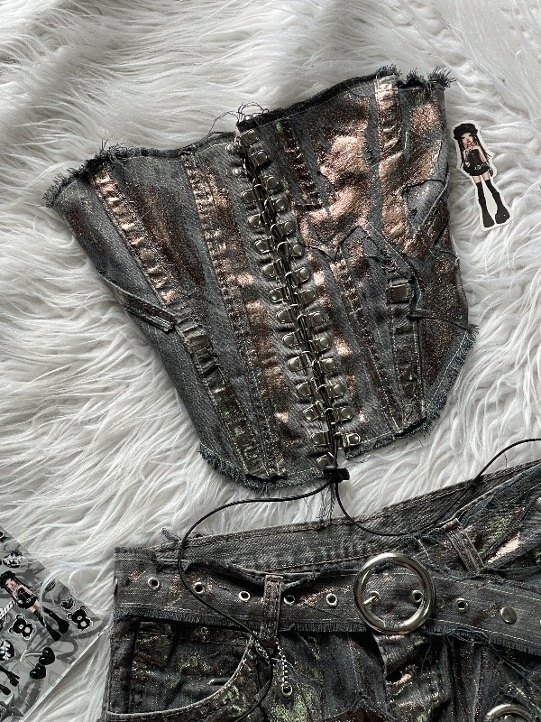 Producto - Denim Top - Dirty Cross