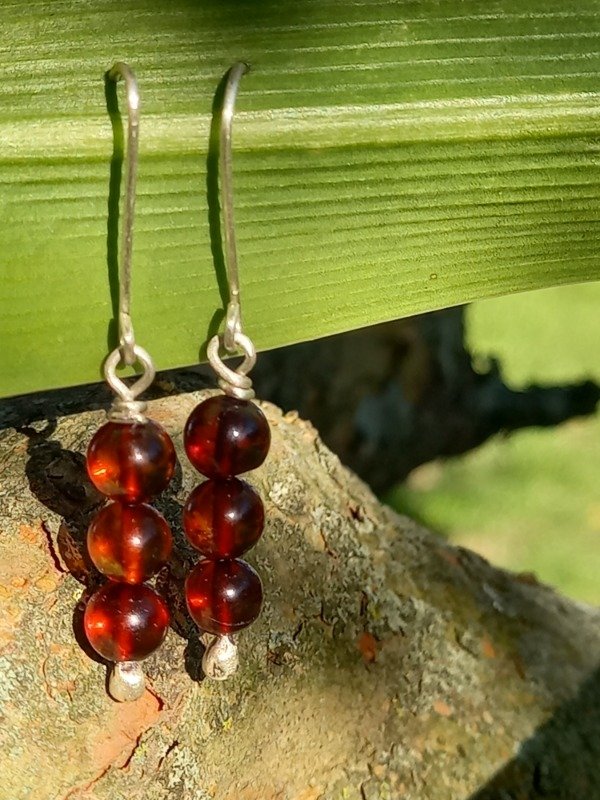 Producto - Aros de Ambar Baltico y plata - 4