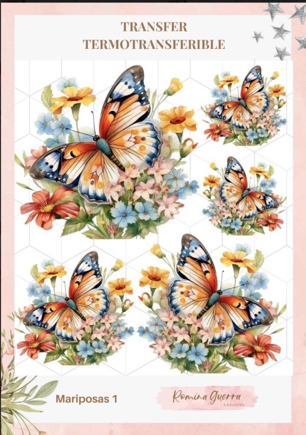 Producto - Transfer termotransfeible - Mariposas 1