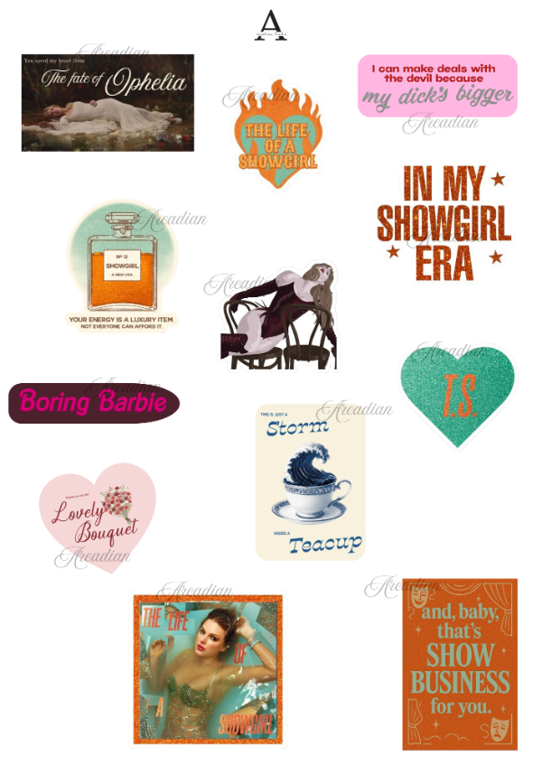 Producto - Plancha de Stickers Showgirl
