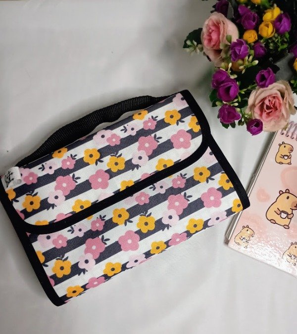 Producto - CARTU/NECESER PLEGABLE "ALMA" FLORCITAS