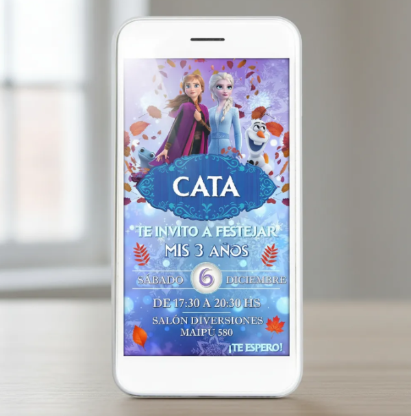 Producto - Invitación Digital Para Personalizar Frozen II (mod 2) - 5
