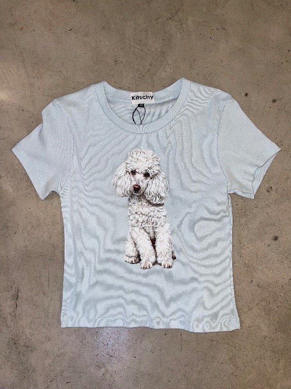 Producto - Baby tee caniche blanco