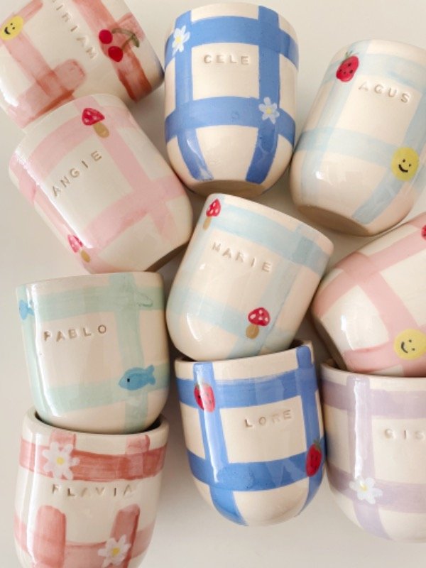Producto - Vasos cuadros personalizados x 10