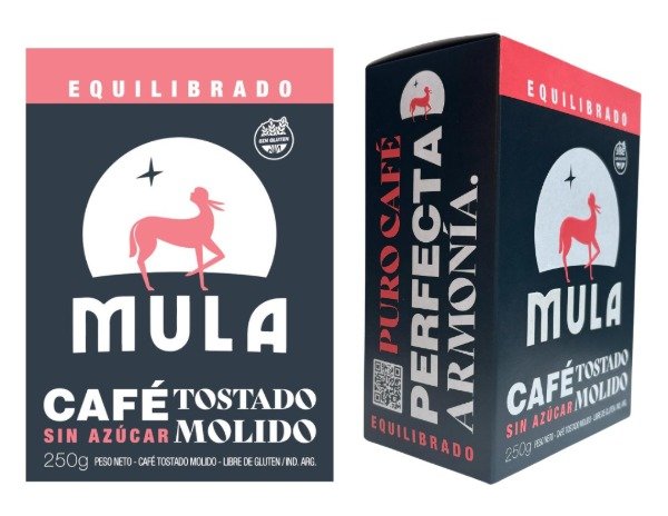 Producto - Café tostado molido EQUILIBRADO sin azúcar x 250grs SIN TACC MULA