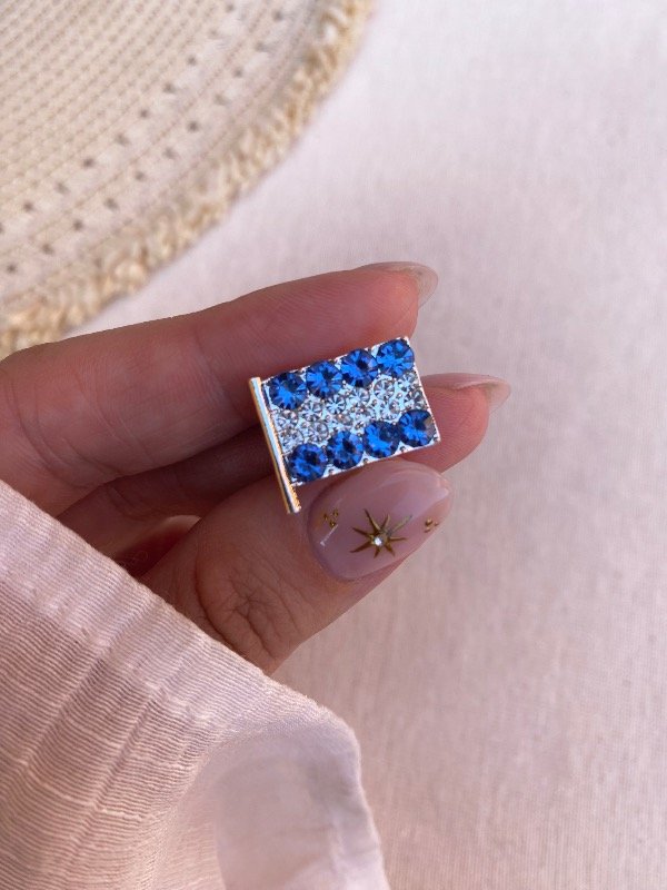 Producto - Escarapela Banderita Strass A.B