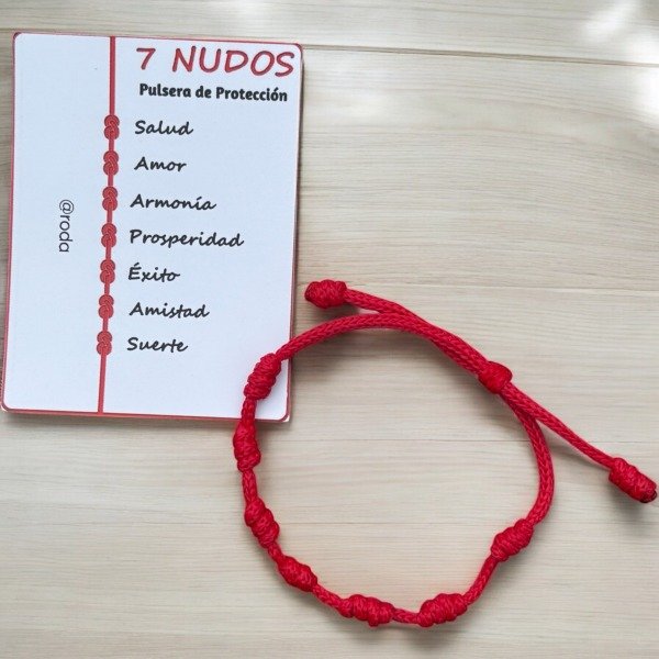 Producto - PULSERA 7 NUDOS ROJA