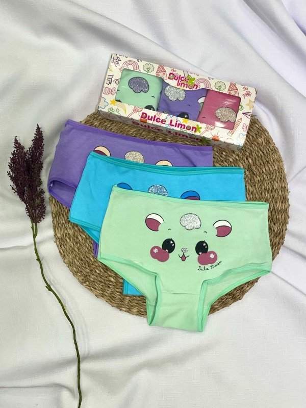 Producto - Art. 913 - DULCE LIMON - PACK X3 Bombacha de Algodón Juvenil