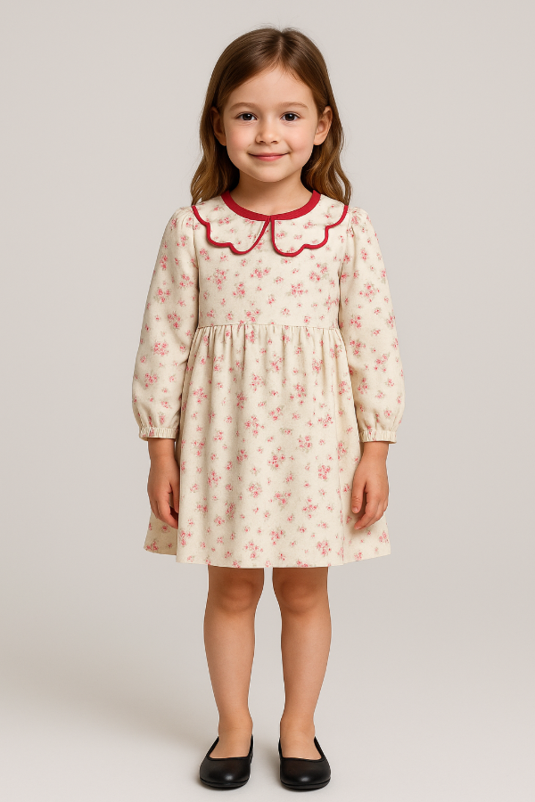 Producto - Vestido cuello BB con ribete rojo