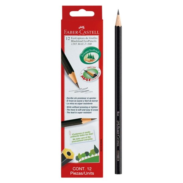 Producto - LAPIZ GRAFITO FABER ECOLAPIZ 1205 X12