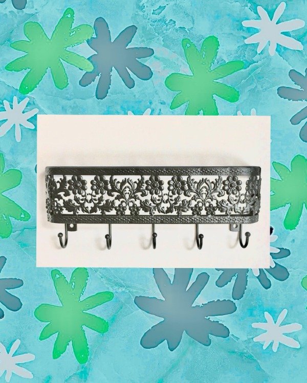 Producto - Portallaves y contenedor de diseño p/pared metálico modelo Daisy Negro