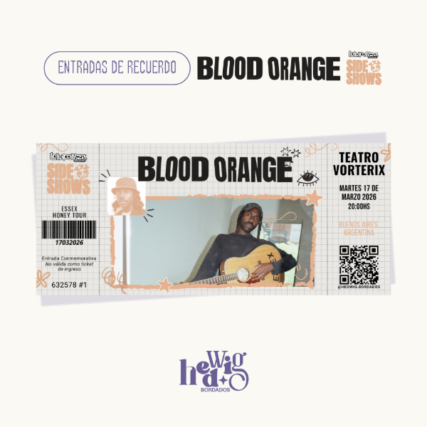 Producto - Entradas de recuerdo 14x6 - BLOOD ORANGE Vorterix (Lolla Sideshow)