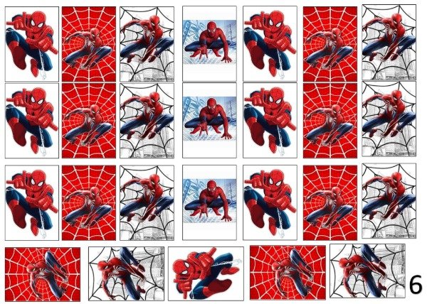 Producto - LAMINA COMESTIBLE HOMBRE ARAÑA CHOCOLINA 6