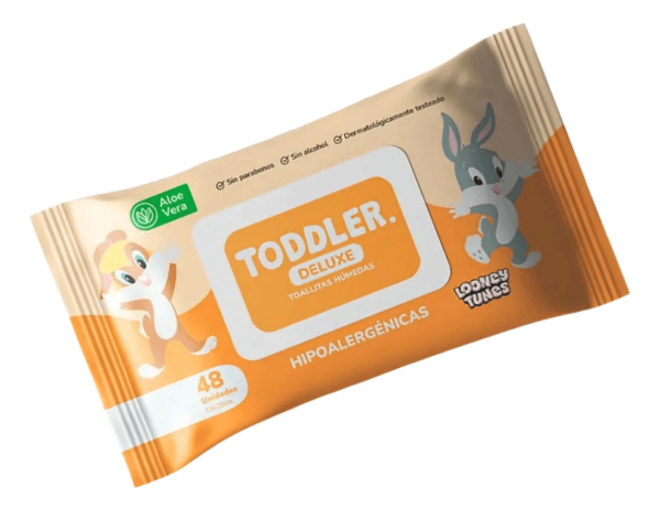 Producto - Toallitas Húmedas Toddler Deluxe Con Aloe Vera 48 Unidades