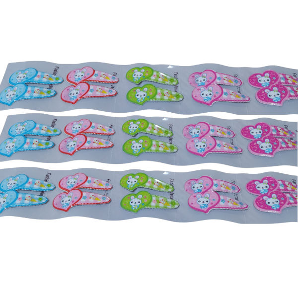Producto - Hebillas Tic Tac Corazon Para Niñas X 10 Unidades - 2