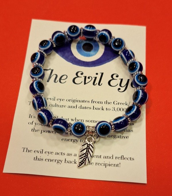 Producto - Pulsera de ojo turco con dijes de protección y sabiduría
