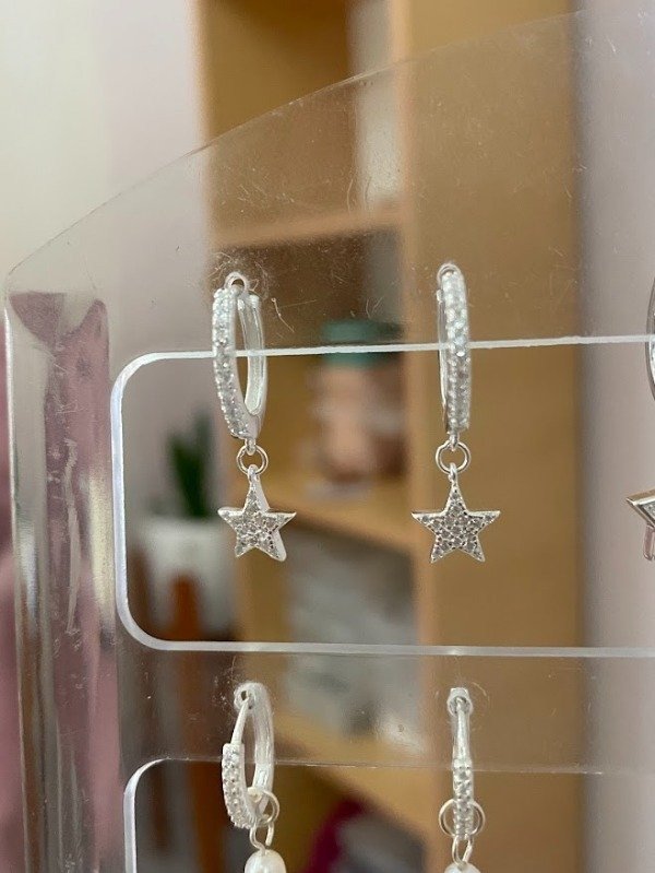 Producto - Argollas Star Cubic Plata 925