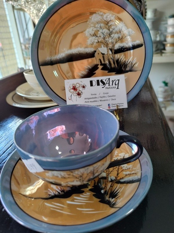 Producto - TRIO AZUL PORCELANA JAPONESA
