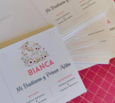 Producto - Tarjetas Personalizadas para Comunión/Bautismo - 8