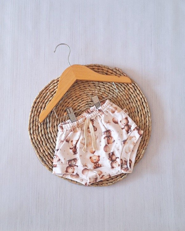 Producto - Short Pañalero Est. Digital Beige con Ositos