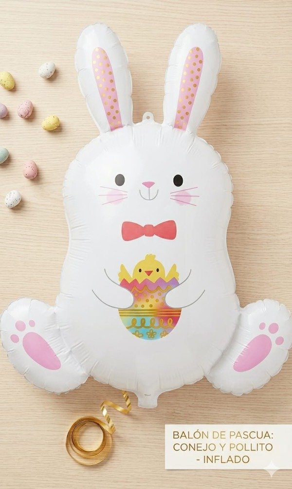 Producto - Globo silueta de pascua "Conejo con moño"