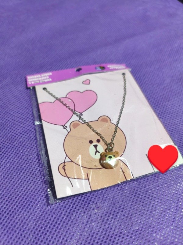 Producto - Osito kawaii - Colgante con dije chico - 0