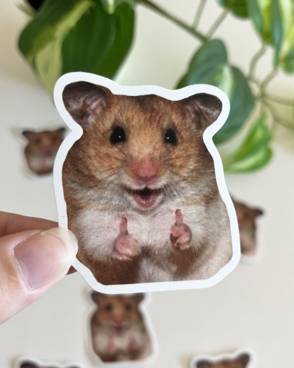 Producto - Sticker Blanco UV - Hamster meme