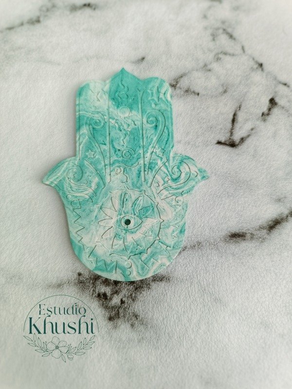 Producto - Porta Sahumerio Hamsa - Sol