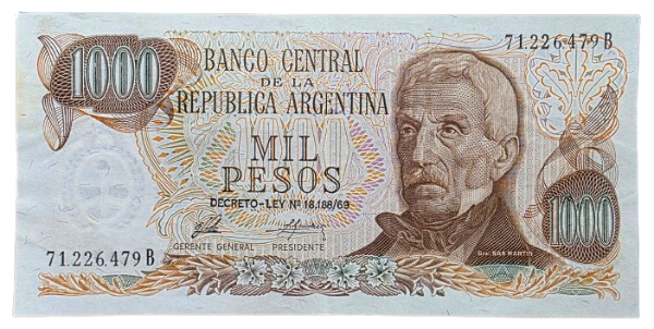 Producto - 1000 Pesos Ley (Porta - Mondelli) Bott.2442 VF+